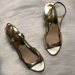 Michael Kors Gold Slingback Heel